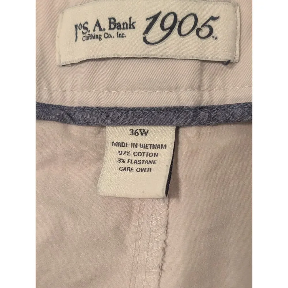 JOS A. BANK 1905 CLOTHING CO COLLECTION TAILORED FIT MEN'S 36W COTTON SHORTS